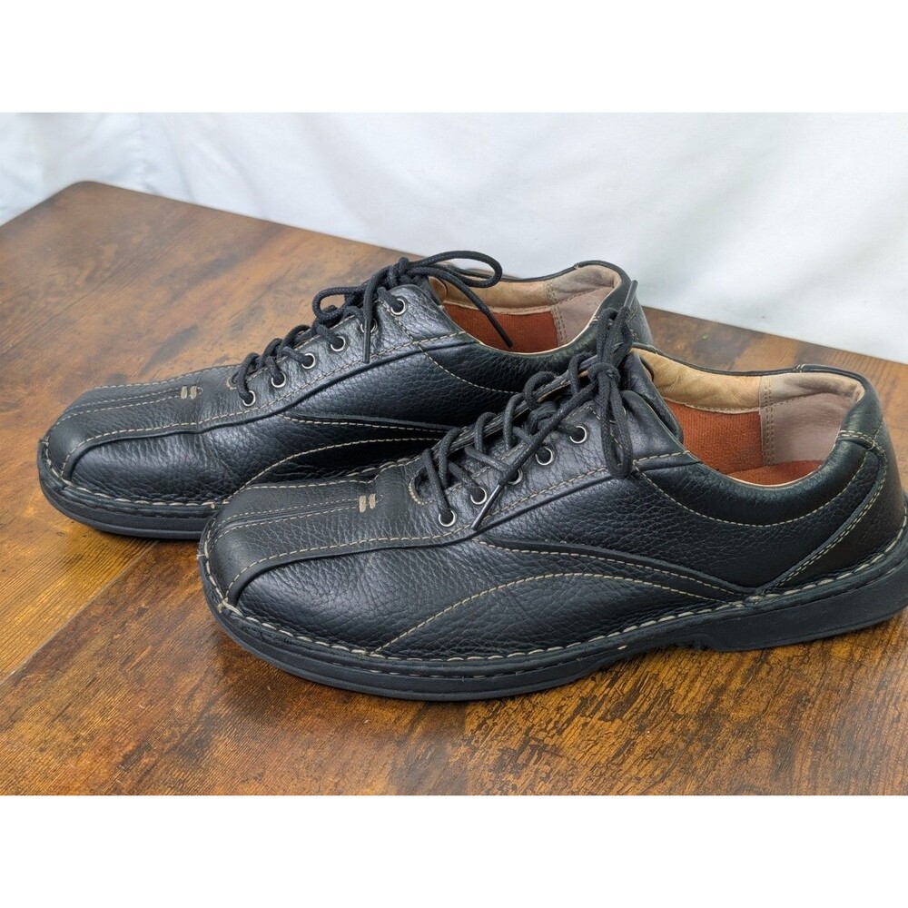 Clarks Nebulae Style Mens 9M Black Leather Lace Up Casual Shoes 75052